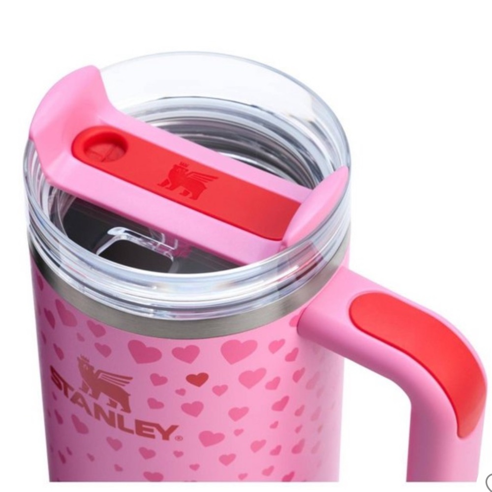 NWT Stanley 30 oz Stainless Steel H2.0 Flowstate Quencher Tumbler Sweet Hearts - Picture 3 of 5